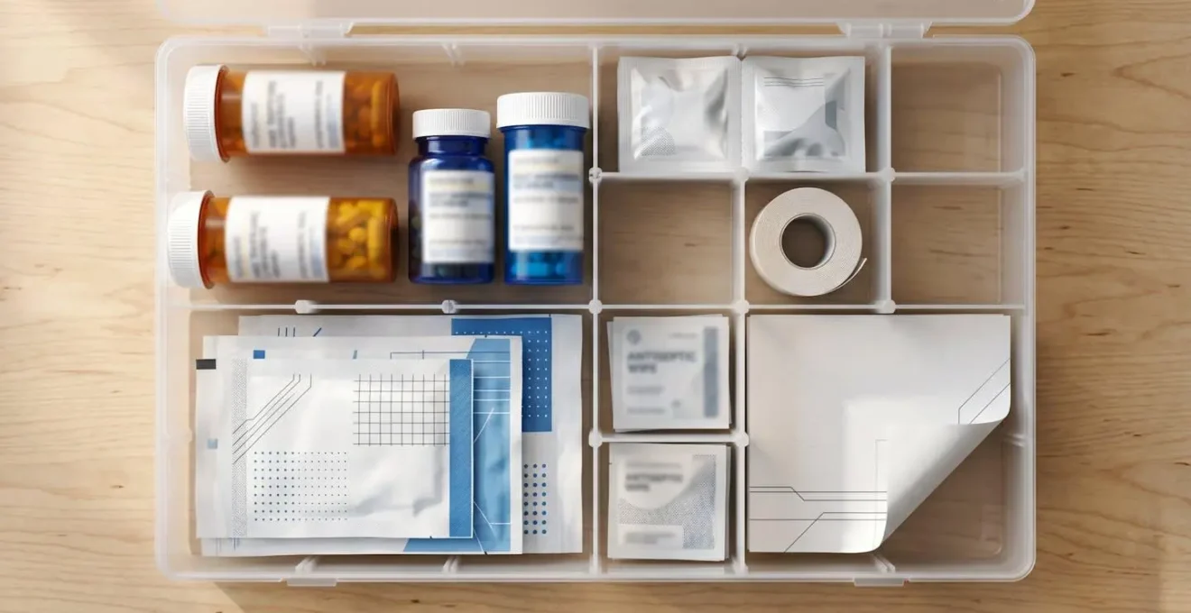 Properly organized medical kit ready for festival security